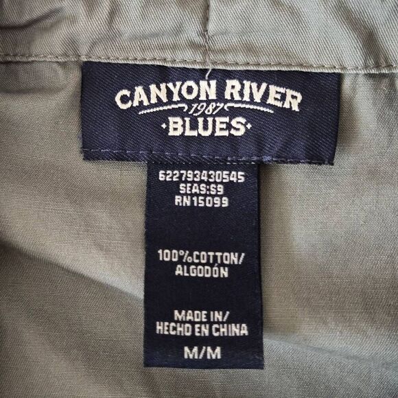 Canyon River Blues Womens Front Zip Lightweight Short Sleeve Jacket Khaki Medium - Picture 2 of 11